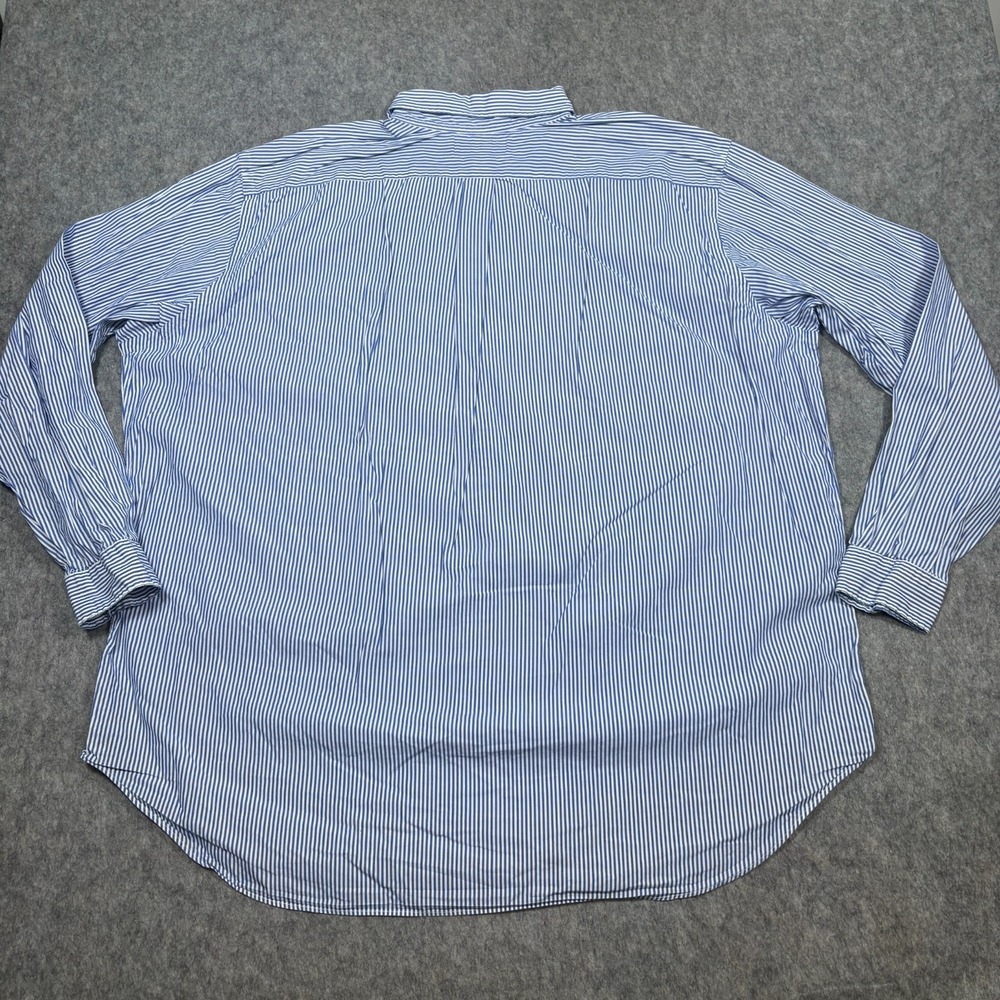 Ralph Lauren Button-Down Shirt Men's Size 3XL Blue White Striped Classic Fit - Picture 2 of 7
